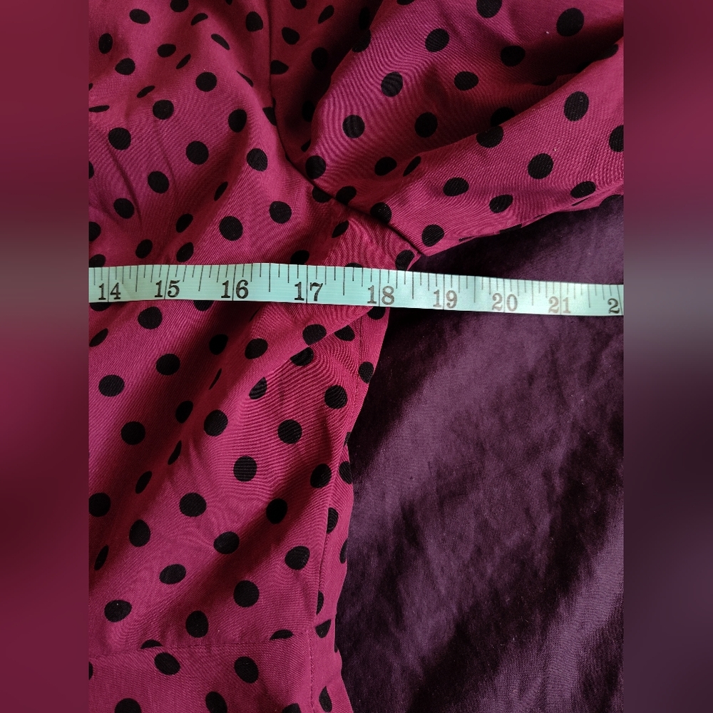 Elle Women's Dark Pink & Black Polka Dot Open Blazer Jacket - Picture 11 of 13